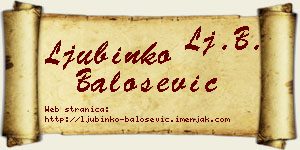 Ljubinko Balošević vizit kartica